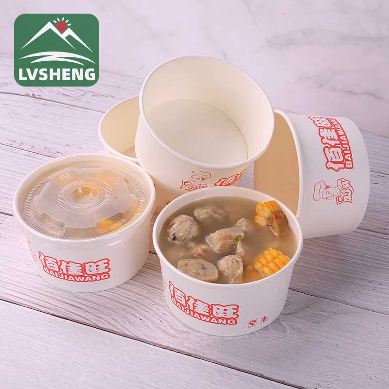 350ml Kraft Paper Soup Bowl Salad with Lid