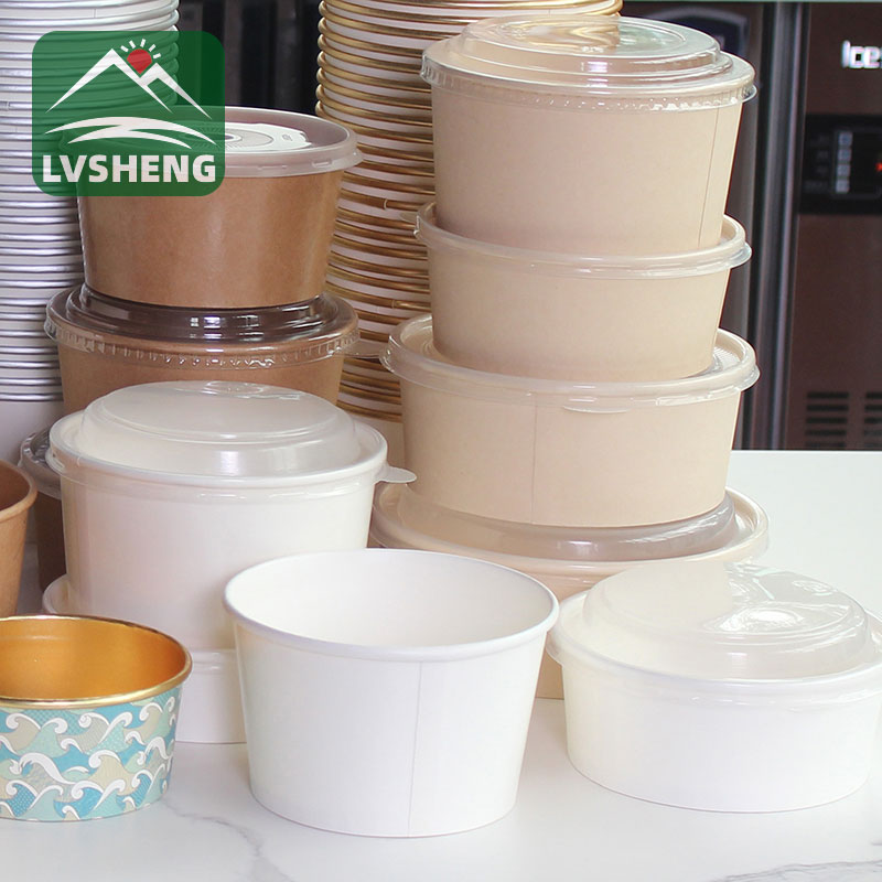 ចានសាឡាត់ក្រដាស bagasse