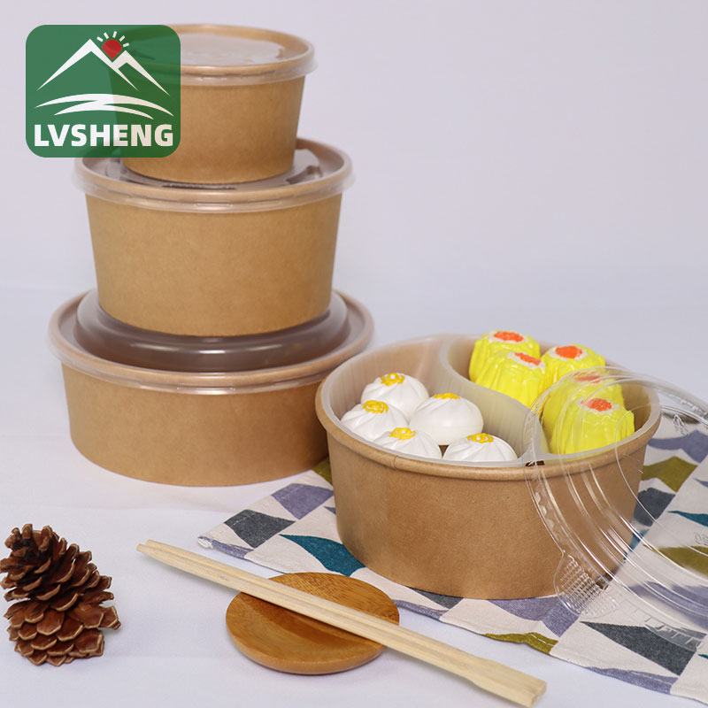 Kraft Paper Bowls ការវេចខ្ចប់អាហារ